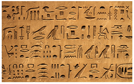 Another great example of ancient Egyptian writing.